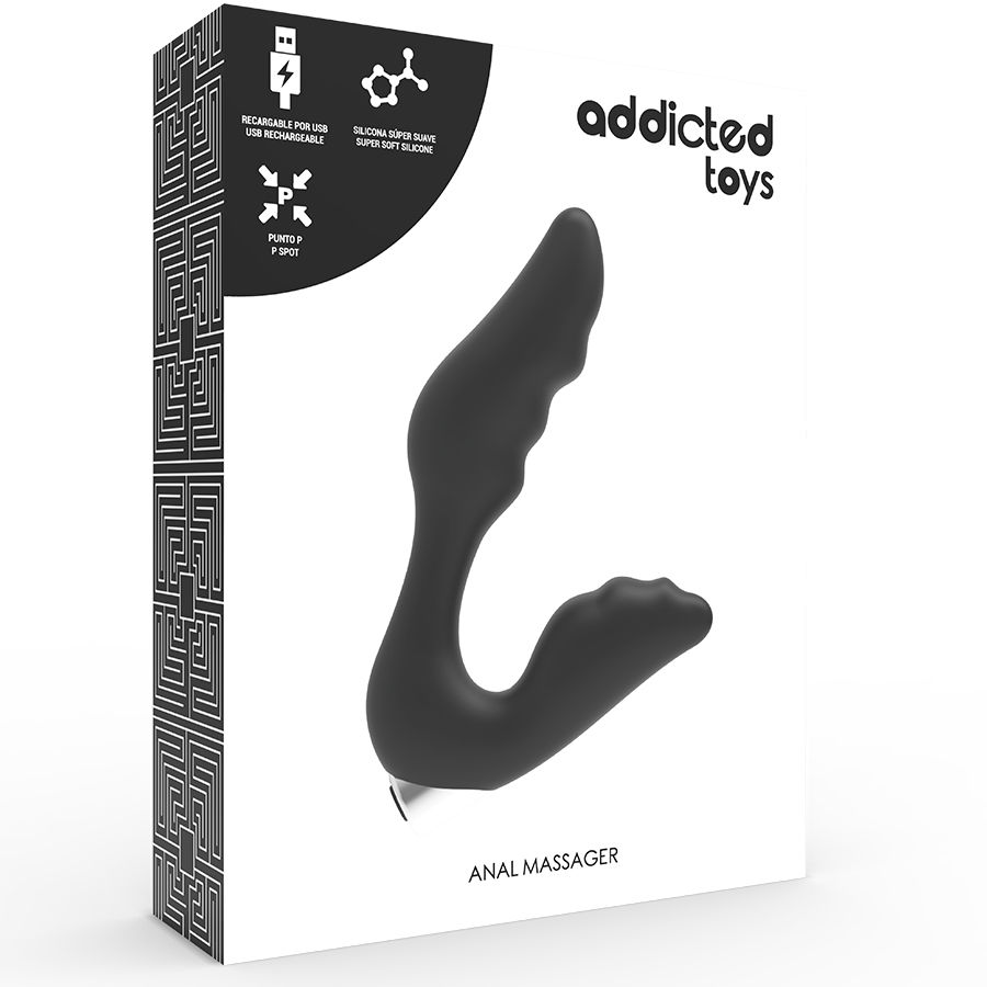 ADDICTED TOYS - VIBRATORE PROSTATICO RICARICABILE MODELLO 6 - NERO - immagine 6