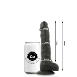 Alternative view of COCK MILLER - DILDO REALISTICO IN SILICONE DENSITÀ ARTICOLABILE NERO 18 CM