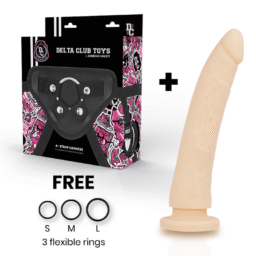 Alternative view of DELTA CLUB - TOYS IMBRACATURA + DONG FLESH SILICONE 17 CM -O- 3 CM