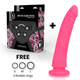 Alternative view of DELTA CLUB - TOYS IMBRACATURA + DONG SILICONE ROSA 23 CM -O- 4.5 CM
