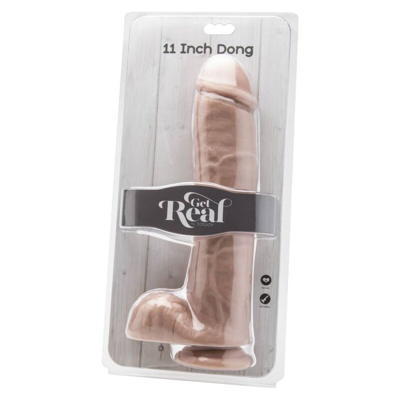 GET REAL - DILDO 28 CM CON PALLE DI PELLE - immagine 2