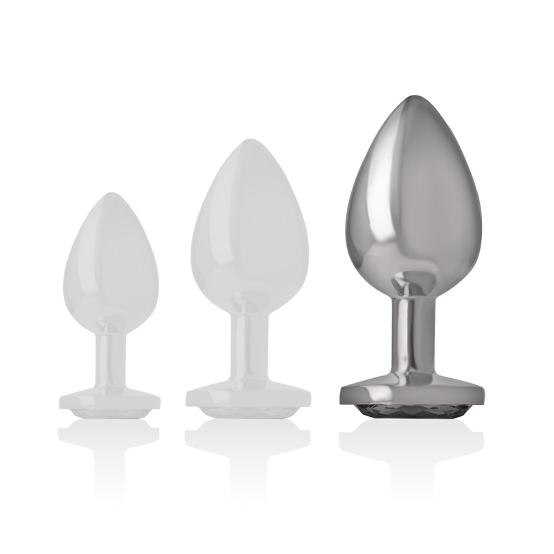 INTENSE - PLUG ANALE METALLO ALLUMINIO BIANCO CUORE TAGLIA L - immagine 5