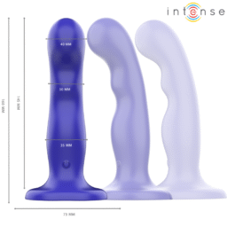 Alternative view of INTENSE - SHORTY VIBRATORE CON VENTOSA TELECOMANDO BLU