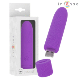 INTENSE - SYMONE BULLET VIBRANTE RICARICABILE USB 8 VIBRAZIONI VIOLA 10 X 2