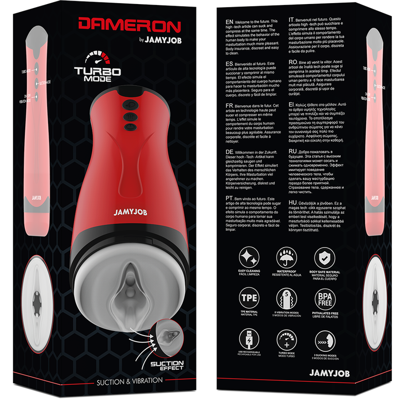 JAMYJOB - MASTURBATORE DAMERON CON ASPIRAZIONE E VIBRAZIONE - immagine 7