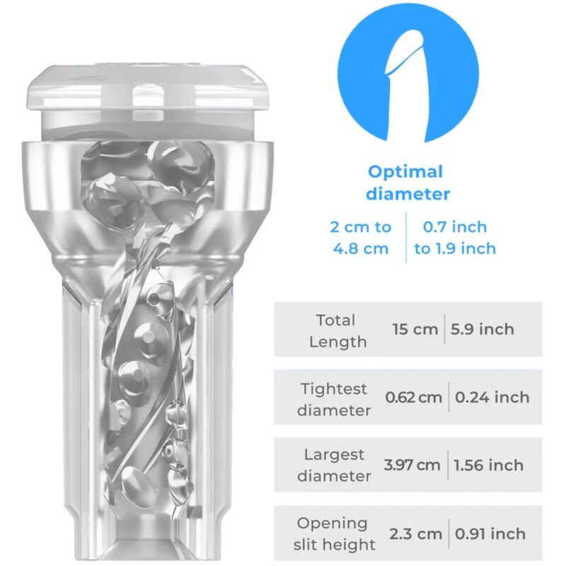 KIIROO - FEEL POCKET STROKER CRYSTAL DI KIIROO TRASPARENTE - immagine 5