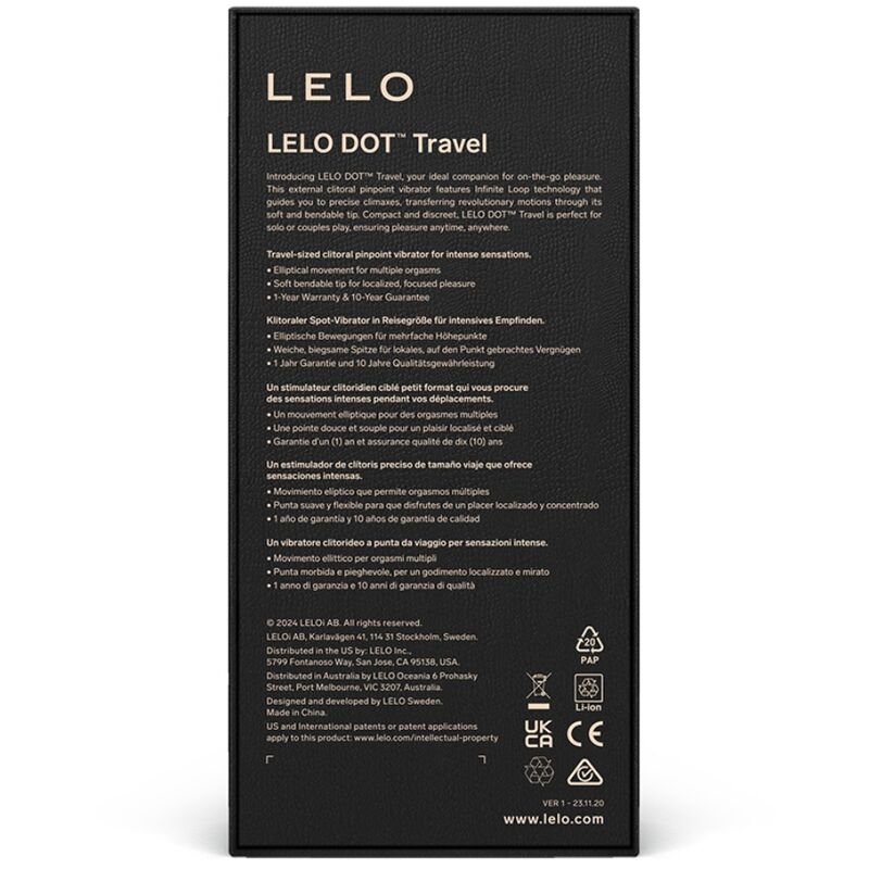 LELO - DOT TRAVEL STIMOLATORE CLITORIDE ROSA - immagine 3
