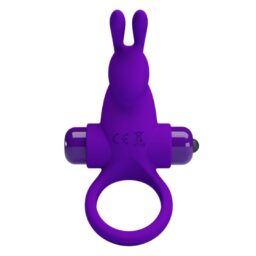 PRETTY LOVE - ANELLO VIBRATORE I CONIGLIO PER PENE VIOLA