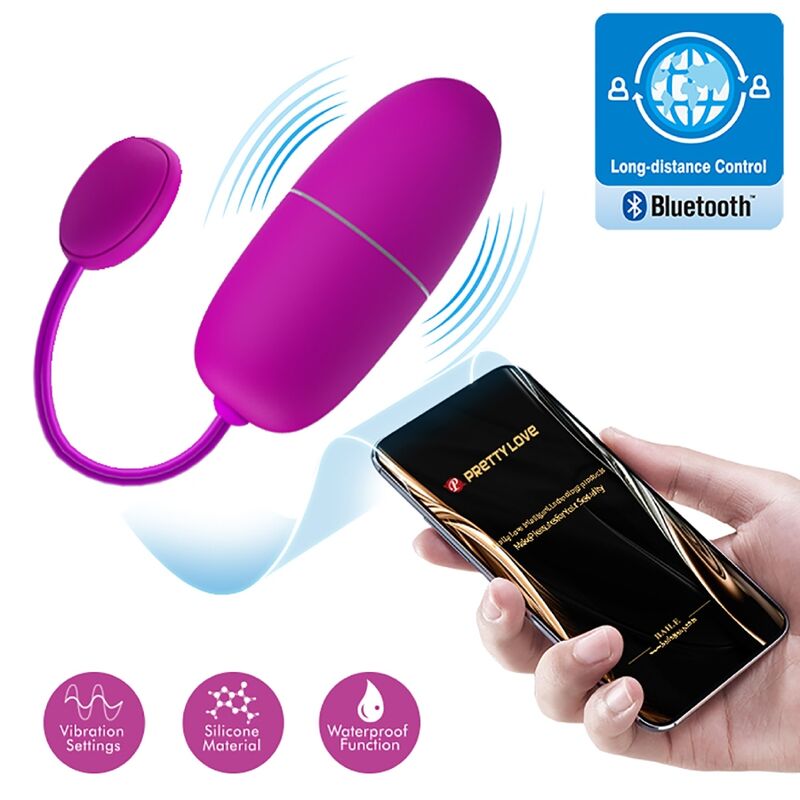 PRETTY LOVE - NINFA UOVO VIBRANTE APP CONTROLLATO VIOLA - immagine 8