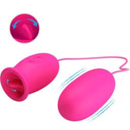 Alternative view of PRETTY LOVE - Ovulo vibrante a forma di margherita + lingua stimolante per il clitoride ROSA