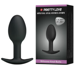 Alternative view of PRETTY LOVE - PLUG ANALE IN SILICONE 6.5 CM NERO