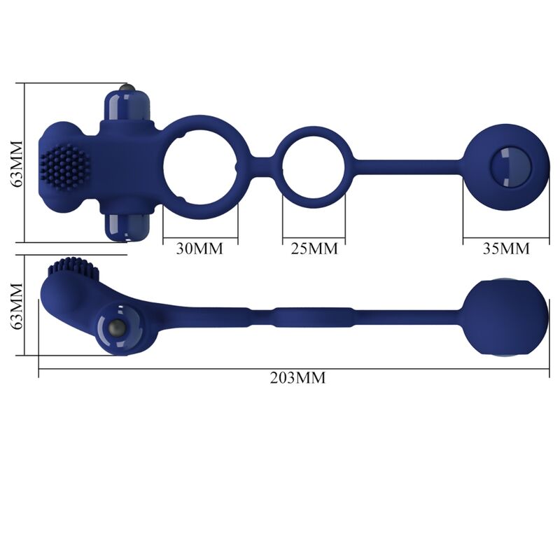 PRETTY LOVE - REMINGTON DOPPIO ANELLO VIBRANTE CON PLUG BLU - immagine 6
