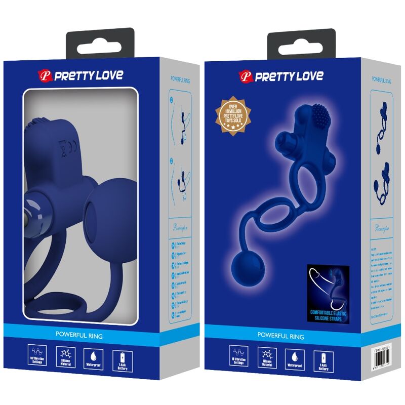 PRETTY LOVE - REMINGTON DOPPIO ANELLO VIBRANTE CON PLUG BLU - immagine 10