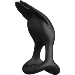 Alternative view of PRETTY LOVE - SILAS ANELLO PER PENE VIBRANTE 7 VIBRAZIONI IN SILICONE NERO