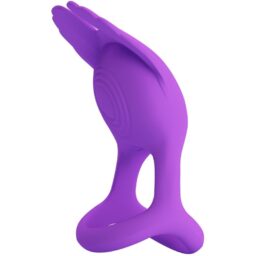 Alternative view of PRETTY LOVE - SILAS ANELLO PER PENE VIBRANTE 7 VIBRAZIONI IN SILICONE VIOLA