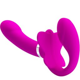 Alternative view of PRETTY LOVE - VALERIE VIBRATORE DOPPIO STRAP-ON 12 VIBRAZIONI VIOLA
