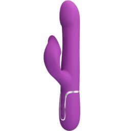 PRETTY LOVE - VIBRATORE E STIMOLATORE MULTIFUNZIONE 4 IN 1 VIOLA