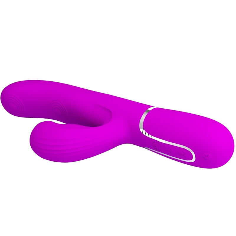 PRETTY LOVE - VIBRATORE MULTIFUNZIONE PERLITA 3 IN 1 G-SPOT VIOLA - immagine 4