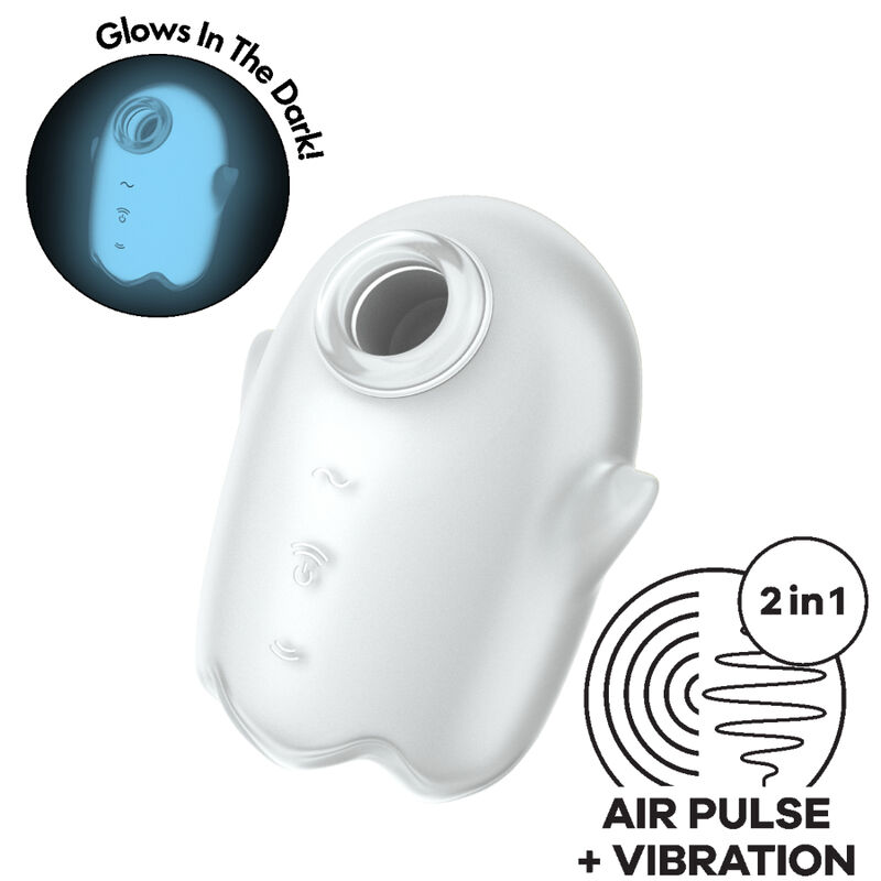 SATISFYER - GHOST AIR PULSE & VIBRATORE BIANCO - immagine 4
