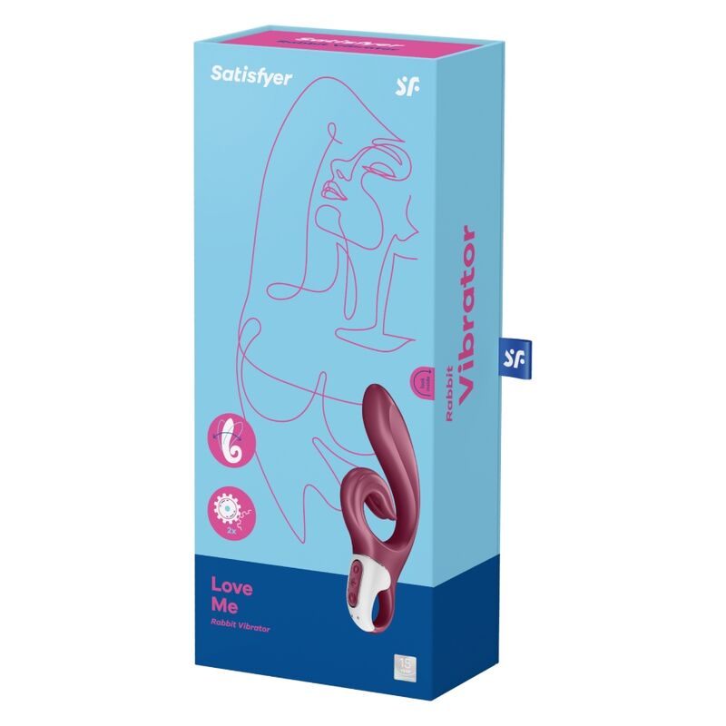 SATISFYER - LOVE ME RABBIT VIBRAZIONE ROSSO - immagine 5