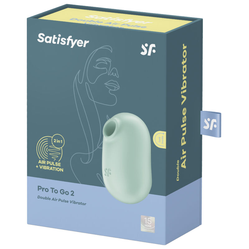 SATISFYER - PRO TO GO 2 DOPPIO STIMOLATORE E VIBRATORE VERDE - immagine 5