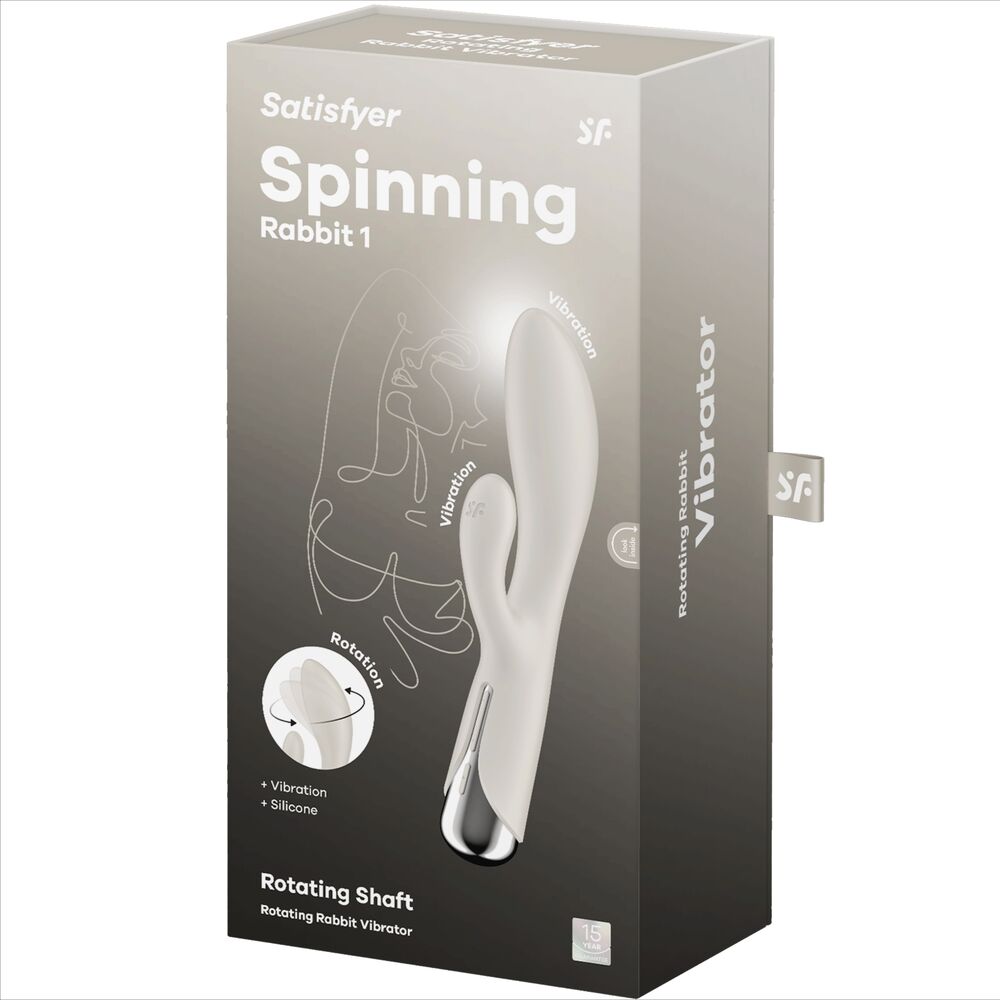 SATISFYER - SPINNING RABBIT 1 STIMOLAZIONE CLITORIDE E PUNTO G BEIGE - immagine 7
