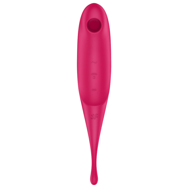 SATISFYER - STIMOLATORE E VIBRATORE TWIRLING PRO AIR PULSE ROSSO - immagine 2