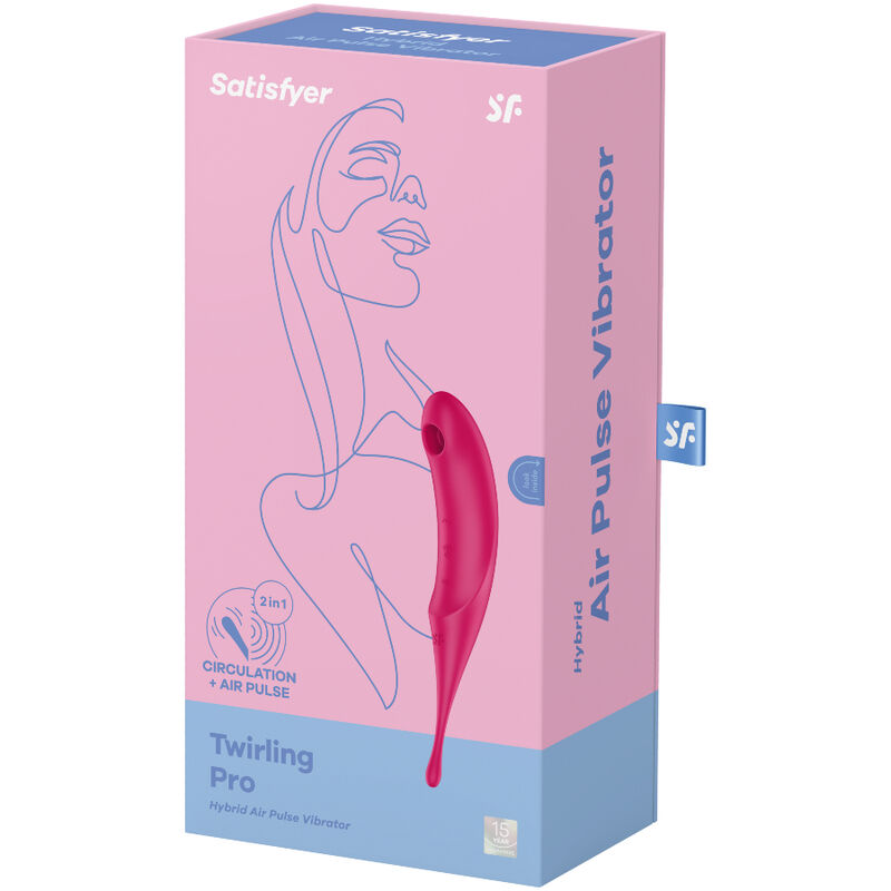 SATISFYER - STIMOLATORE E VIBRATORE TWIRLING PRO AIR PULSE ROSSO - immagine 4