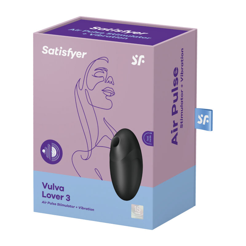 SATISFYER - STIMOLATORE E VIBRATORE VULVA LOVER 3 NERO - immagine 4
