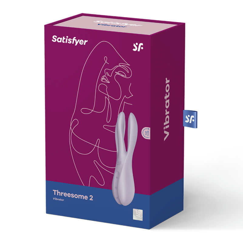 SATISFYER - VIBRATORE THREESOME 2 VIOLA - immagine 5