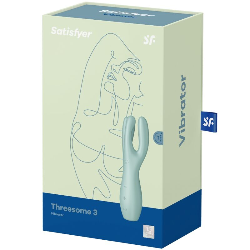 SATISFYER - VIBRATORE THREESOME 3 MENTA - immagine 4