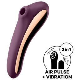 Alternative view of SATISFYER - VIBRATORE DUAL KISS AIR PULSE ROSSO VINO