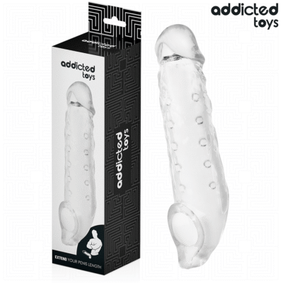 ADDICTED TOYS - GUAINA PER PENE TRASPARENTE TAGLIA M 27 CM