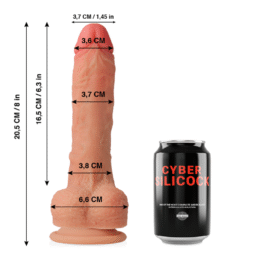 Alternative view of CYBER SILICOCK - CONNOR SILICONE LIQUIDO MORBIDO ULTRA REALISTICO 20.5 CM -O- 3.7 CM