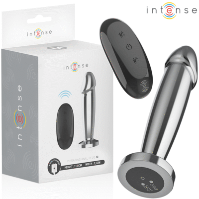 INTENSE - ANAL PLUG 10 VIBRAZIONI DILDO METALLO CON TELECOMANDO M