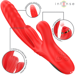 Alternative view of INTENSE - VIBRATORE MULTIFUNZIONE ROSALIA 3 IN 1 ROSSO