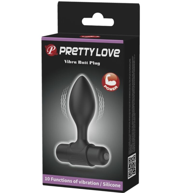 PRETTY LOVE - VIBRA BUTT 10 VIBRAZIONI PLUG ANALE NERO - immagine 8