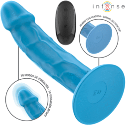 Alternative view of INTENSE - PHOEBE VIBRATORE REALISTICO 10 VIBRAZIONI TELECOMANDO BLU