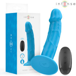 INTENSE - PHOEBE VIBRATORE REALISTICO 10 VIBRAZIONI TELECOMANDO BLU