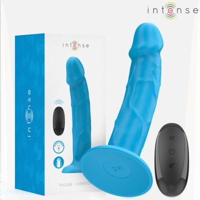 INTENSE - PHOEBE VIBRATORE REALISTICO 10 VIBRAZIONI TELECOMANDO BLU