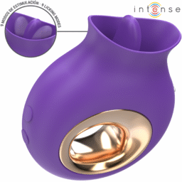 Alternative view of INTENSE - STIMOLATORE CLITORIDEO TULI 9 VIBRAZIONI E 9 OSCILLAZIONI VIOLA