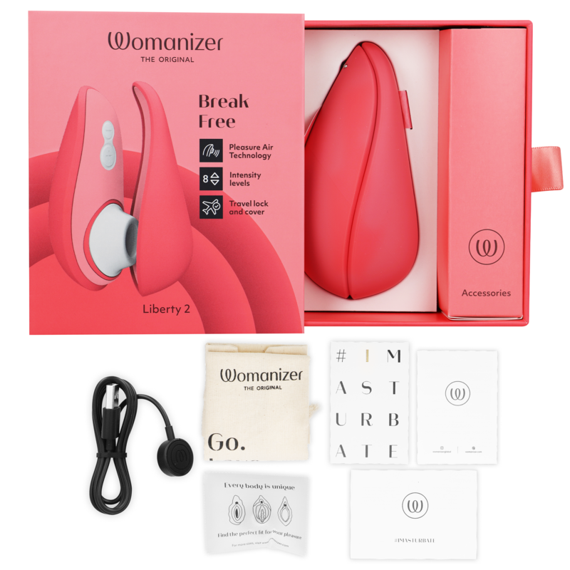 WOMANIZER - LIBERTY 2 STIMOLATORE CLITORIDEO E ASPIRAZIONE ROSA - immagine 6