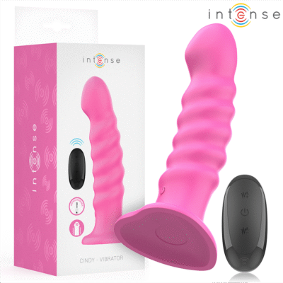 INTENSE - VIBRATORE CINDY TAGLIA L DESIGN A SPIRALE 10 VIBRAZIONI ROSA TELECOMANDO
