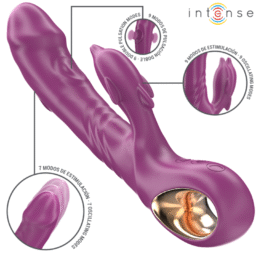 Alternative view of INTENSE - VIBRATORE MULTIFUNZIONE HALLE CON LINGUA STIMOLANTE A DELFINO VIOLA