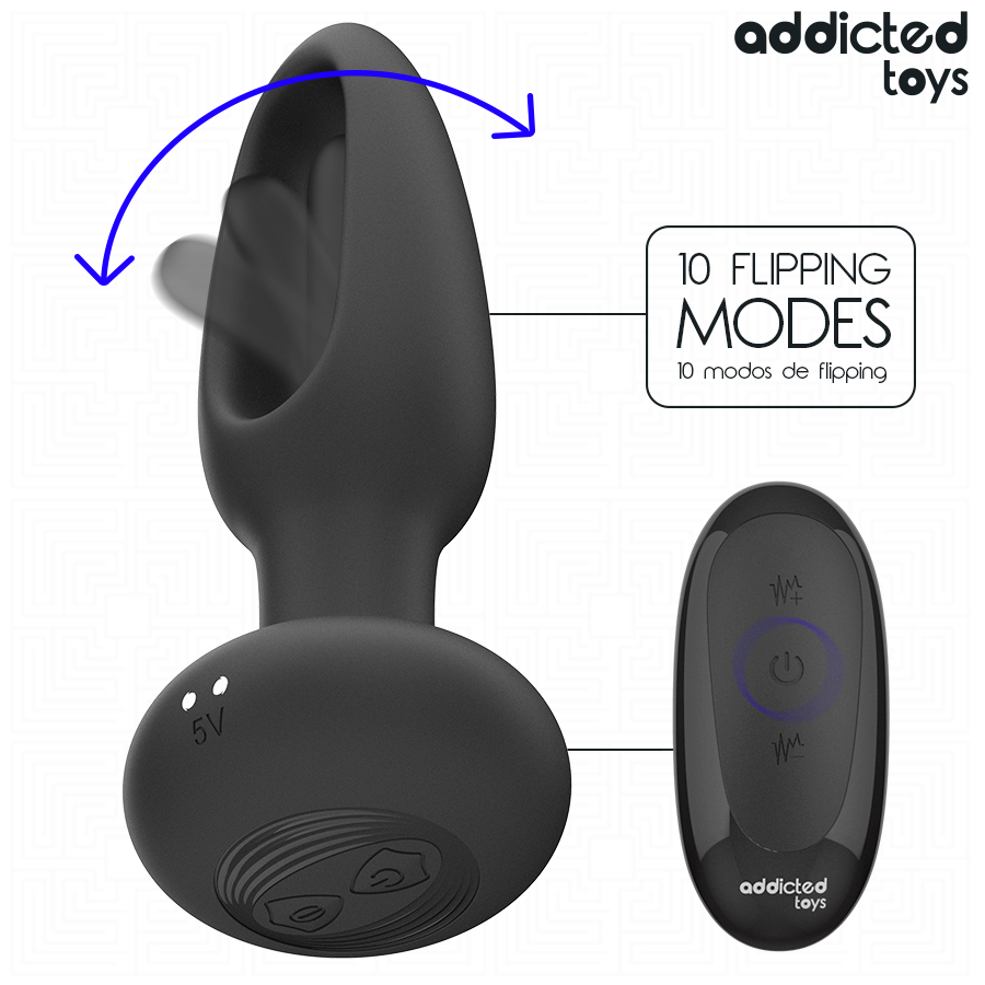 ADDICTED TOYS - PLUG ANALE CON LINGUA VIBRANTE E TELECOMANDO - immagine 3