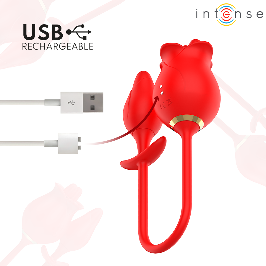 INTENSE - MELANIE STIMOLATORE DOPPIO PER CLITORIDE CON LINGUA A ZIGZAG - immagine 8