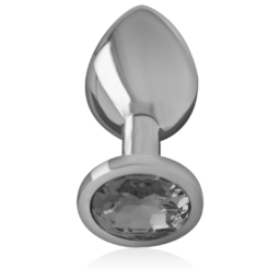 Alternative view of INTENSE - PLUG ANALE IN METALLO ALLUMINIO CON CRISTALLO NERO TAGLIA S