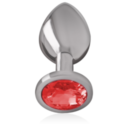 Alternative view of INTENSE - PLUG ANALE IN METALLO CON CRISTALLO ROSSO MISURA M