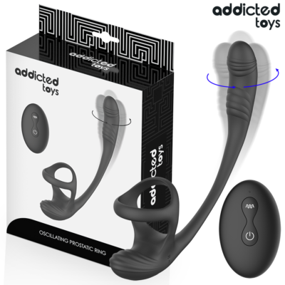 ADDICTED TOYS - PLUG ANALE CON VIBRAZIONE E OSCILLAZIONE A 360º E STIMOLATORE DEI TESTICOLI