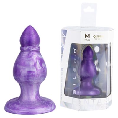 SILEXD - QUEEN ANAL PLUG FANTASY SILICONE LIQUIDO TERMOREATTIVO VIOLA 9